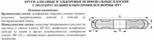 Круг алмазный 1FF1(плоский,полукруг.-выпукл.профиль)125х 6х4х3х32 R3,0 АС4 100/80 100% В2-01 38 карат