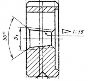 Плашка Коническая дюймовая   К  1 1/2"(NPT), 11 1/2 ниток/дюйм, dнар.90мм