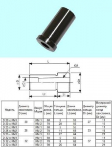 Втулка переходная с цилиндрич. хв-ка D 32 на КМ3 "CNIC"