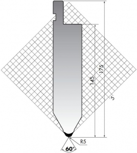 Пуансон для листогибочного пресса Rolleri TOP.175-60-R5