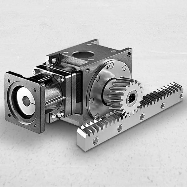 RJ 2040 вод 4.5 кВт  Косозубая рейка   Передача по осям X и Y станка осуществляется косозубой зубчатой рейкой 